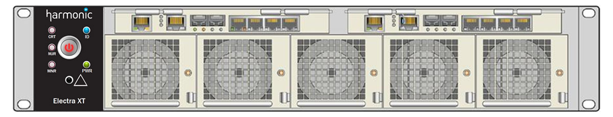Вид задней панели Harmonic Electra® XT Xtream™ - мощный многофункциональный транскодер