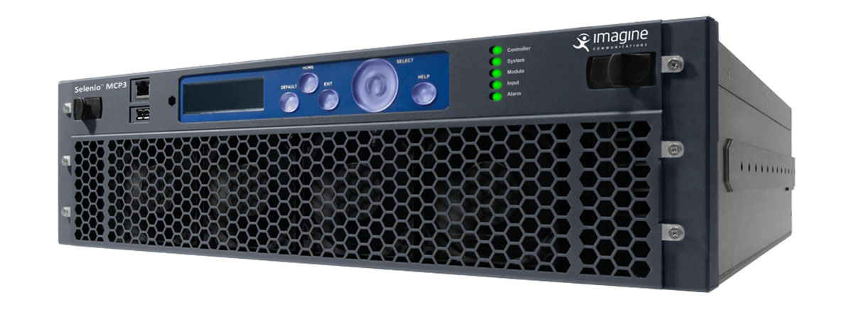 Вид спереди Selenio™ SEL-8UCIP1-EOS; SEL-4UCIP1-EOS – многоканальный модуль передачи некомпрессированного видео через IP