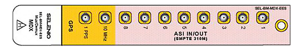 Вид сзади SEL-MDX2 - мультиплексор / демультиплексор транспортных потоков