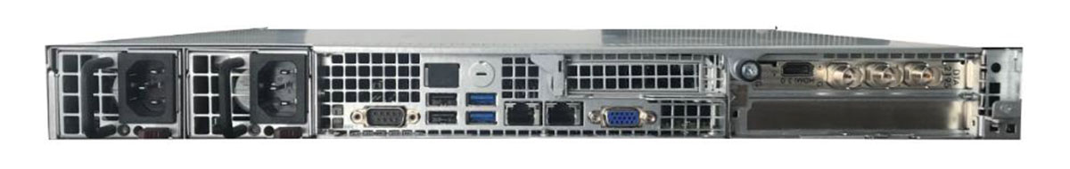 Задняя панель 12-G SDI & HDMI 2.0 - Sencore MRD 7000 – программный декодер (IP/ASI ресивер) 4К HEVC, H.264 или MPEG-2, HD/SD, 3G-SDI, 12G-SDI,SMPTE 2110