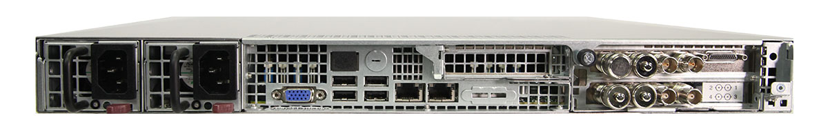 Задняя панель Quad Link 2G/6G/3G/HD-SDI  - Sencore MRD 7000 – программный декодер (IP/ASI ресивер) 4К HEVC, H.264 или MPEG-2, HD/SD, 3G-SDI, 12G-SDI,SMPTE 2110