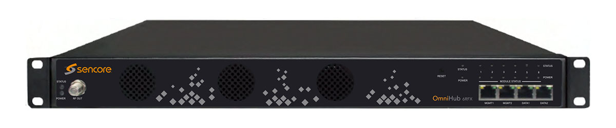 Передняя панель Sencore OmniHub 6RF - многофункциональная компактная масштабируемая IP-TV / CATV головная станция для телевизионных операторов различного уровня